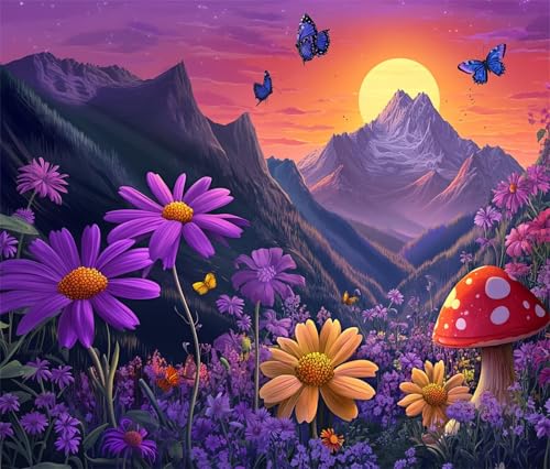 Puzzle 500 Teile,Puzzles für Erwachsene,Bergwildblumen - Puzzle für Erwachsene,Lernspiel Herausforderung Spielzeug,Kunsthandwerk für Heimdekoration Unterhaltungsspiel von Cekog