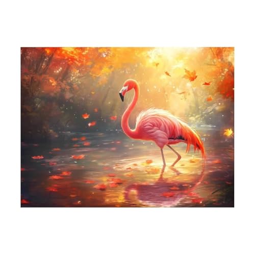 Puzzle 500 Teile,Puzzles für Erwachsene,Herbstflamingo - Puzzle für Erwachsene,Lernspiel Herausforderung Spielzeug,Kunsthandwerk für Heimdekoration Unterhaltungsspiel von Cekog