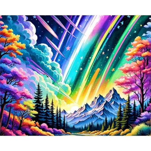 Regenbogenlandschaft - Puzzles für Erwachsene,Puzzle 300 Teile, Puzzle 40x28cm, DIY-Puzzles für Heimdekoration, Familienpuzzle für Erwachsene und Kinder von Cekog