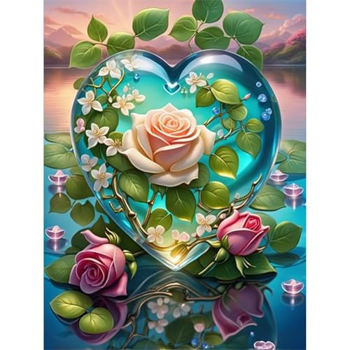 Rosen Liebe - Puzzles für Erwachsene,Puzzle 300 Teile, Puzzle 40x28cm, DIY-Puzzles für Heimdekoration, Familienpuzzle für Erwachsene und Kinder von Cekog