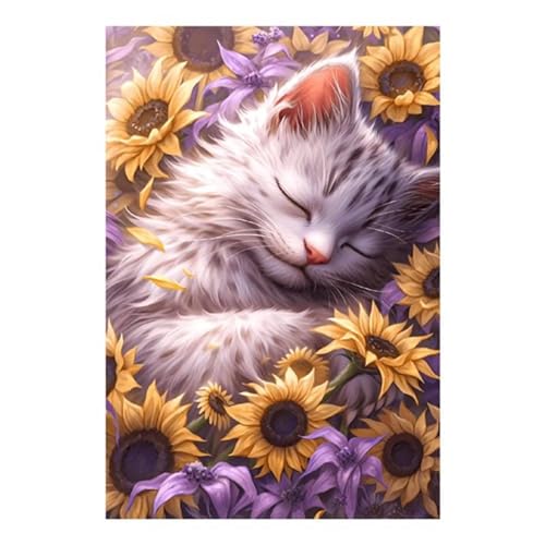 Schlafende Katze - Puzzles für Erwachsene,Puzzle 300 Teile, Puzzle 40x28cm, DIY-Puzzles für Heimdekoration, Familienpuzzle für Erwachsene und Kinder von Cekog