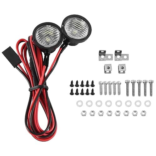 Celabie 2PCS LED-Leuchten Scheinwerfer für 1/10 RC Crawler Car TRX4 TRX6 Axial SCX10 90046 Wraith RR10 VS4-10 von Celabie