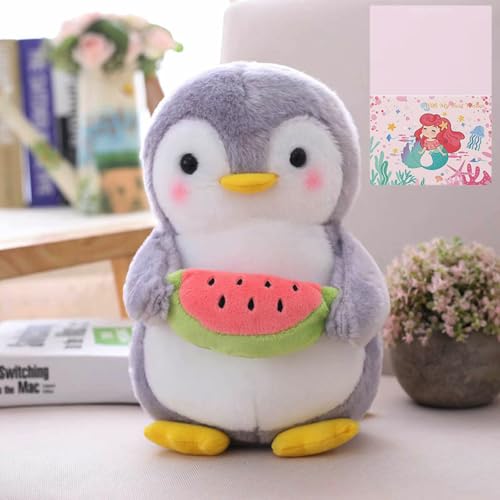 Celawork Pinguin Kuscheltier, Pinguin Stofftier Plüschtier, Süßer Pinguin für Kinder，Plüschpinguin Geschenke für Jungen Mädchen (Kantaloupe, 25cm)+Exquisite Grußkarte von Celawork