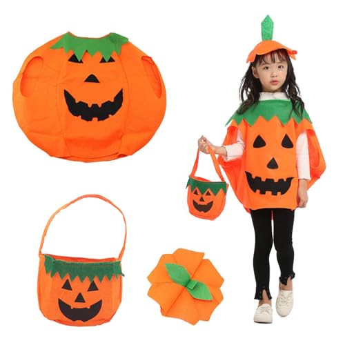 Halloween-Kürbis-Kostüm für Erwachsene, Verkleidung mit Kürbishut, Goody Bag, lustiges Cosplay-Outfit, Halloween, Fasching, Cosplay-Outfits für Halloween, Karneval, Cosplay (L) von Celebration Directre