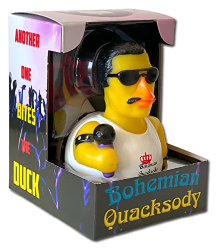 CelebriDucks Bohemian Quacksody – Premium Badespielzeug Sammlerstück – Rockmusik-Thema. von CelebriDucks