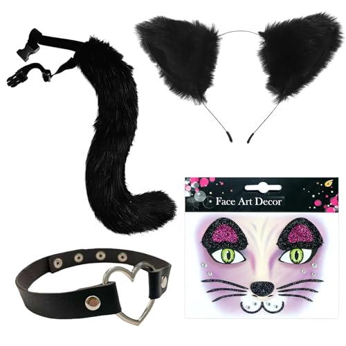 4 Pcs KatzenkostüM KatzenkostüM Damen Katze KostüM Katzen KostüM Halloween KostüM Damen Katze KatzenkostüM Kinder Katze KostüM Damen Katzen KostüMe Damen KostüM Katze Kinder Katze KostüM Kinder von Celiodd