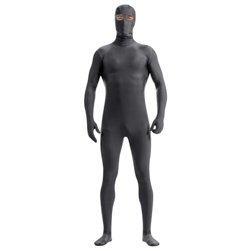 Bodysuit Cosplay Herren Gefangener Kostüm Orange Catsuit Männer Latexanzug Ganzkörper Body Suit Erwachsene All Inklusive Augenöffnung Ganzkörperanzug Halloween Party Cosplay 2025 Festival Outfit von Celucke