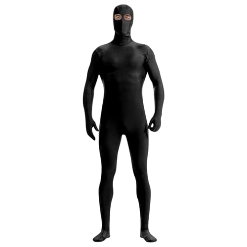 Bodysuit Cosplay Herren Gefangener Kostüm Orange Catsuit Männer Latexanzug Ganzkörper Body Suit Erwachsene All Inklusive Augenöffnung Ganzkörperanzug Halloween Party Cosplay 2025 Festival Outfit von Celucke