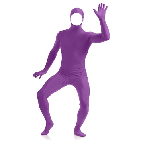 Bodysuit Herren Cosplay In Black Kostüm Catsuit Männer Latexanzug Ganzkörper Body Suit Erwachsene Kinder Open Face Zentai Cosplay Ganzkörperanzug Fasching Jumpsuit Cosplay Costume 2025 Festival Outfit von Celucke