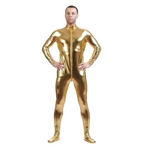 Celucke Bodysuit Cosplay Herren Onesie Kostüm Erwachsene Catsuit Männer Latexanzug Ganzkörper Body Suit Open Face Zentai Cosplay Ganzkörperanzug Fasching Halloween Party Cosplay 2025 Festival Outfit von Celucke