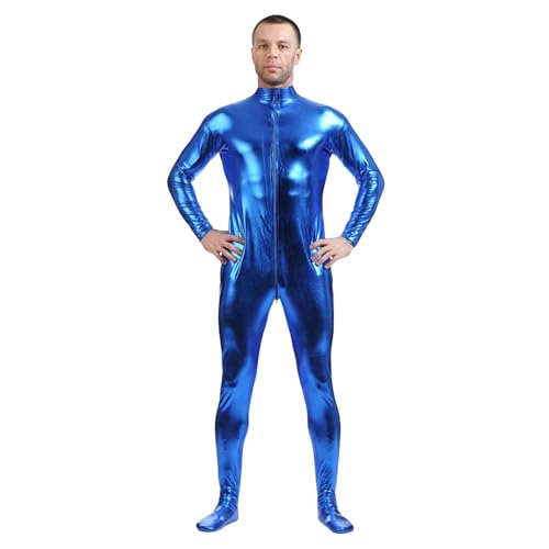 Celucke Bodysuit Cosplay Herren Onesie Kostüm Erwachsene Catsuit Männer Latexanzug Ganzkörper Body Suit Open Face Zentai Cosplay Ganzkörperanzug Fasching Halloween Party Cosplay 2025 Festival Outfit von Celucke