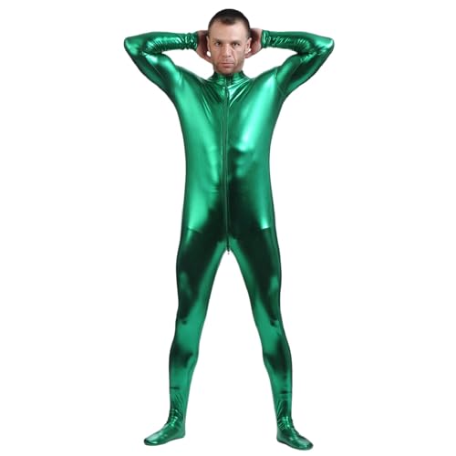 Celucke Bodysuit Cosplay Herren Onesie Kostüm Erwachsene Catsuit Männer Latexanzug Ganzkörper Body Suit Open Face Zentai Cosplay Ganzkörperanzug Fasching Halloween Party Cosplay 2025 Festival Outfit von Celucke