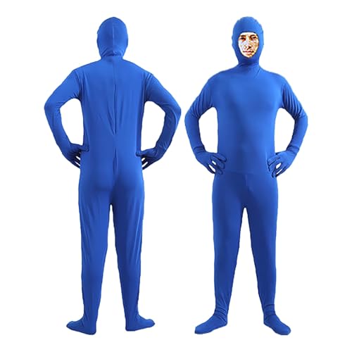 Celucke Bodysuit Cosplay Kinder In Black Kostüm Catsuit Männer Latexanzug Ganzkörper Body Suit Open Face Zentai Cosplay Orangener Ganzkörperanzug Halloween Party Cosplay 2025 Festival Outfit von Celucke