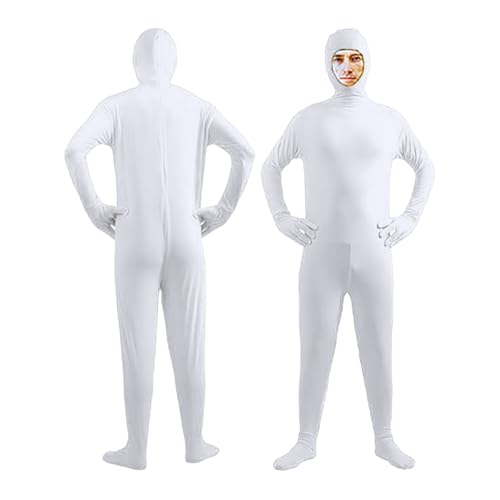 Celucke Bodysuit Cosplay Kinder In Black Kostüm Catsuit Männer Latexanzug Ganzkörper Body Suit Open Face Zentai Cosplay Orangener Ganzkörperanzug Halloween Party Cosplay 2025 Festival Outfit von Celucke