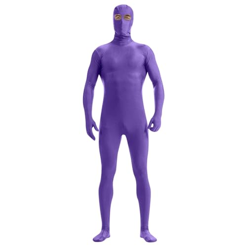 Celucke Bodysuit Herren Cosplay Onesie Kostüm Erwachsene Stretch Lustige Kostüme Männer Ganzkörperanzug All Inklusive Augenöffnung Fasching Halloween Party 2025 Festival Outfit von Celucke