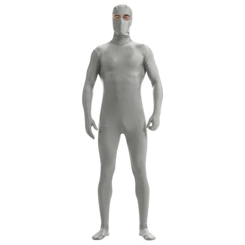 Celucke Bodysuit Herren Cosplay Onesie Kostüm Erwachsene Stretch Lustige Kostüme Männer Ganzkörperanzug All Inklusive Augenöffnung Fasching Halloween Party 2025 Festival Outfit von Celucke