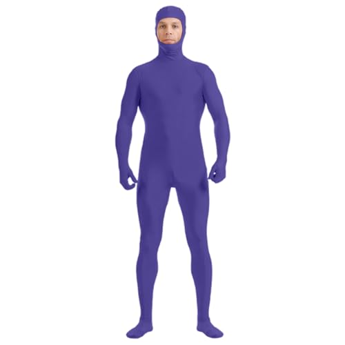 Celucke Bodysuit Man Cosplay Open Face Bodysuit Tight Catsuit Männer Latexanzug Ganzkörper Body Suit Erwachsene Orangener Ganzkörperanzug Halloween Party Cosplay 2025 Festival Outfit von Celucke