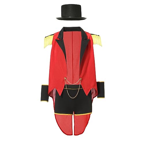 Celucke Halloween Western Cowboy Kostüm Set Männer Prairie Mongolischer Ritter Anzug Bühne Party Cosplay Performance Anzug 1 Stück Hosenträger + 1 Stück Hemd + ein Hut von Celucke