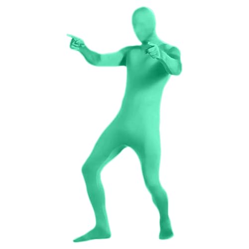 Celucke Herren Cosplay Bodysuit Onesie Kostüm Erwachsene Stretch Lustige Kostüme Männer Halloween Orangener Ganzkörperanzug Tight Party Fasching 2025 Festival Outfit von Celucke