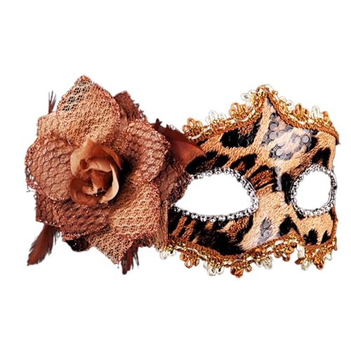 Celucke Venezianische Maske Damen Feder mit Blumen Maskenball Maske Lustig Maskerade Masken Glänzend Karnevalsmaske Maske Venezianisch Schwarz Cosplay Masken Erwachsene Ball Hochzeit Karneval von Celucke