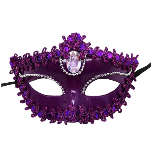 Celucke Venezianische Maske Damen Gold Maskenball Maske Frauen Diamant Maskerade Masken Goldene Maske Masquerade Maske Maske Venezianisch Schwarz Cosplay Masken Erwachsene Ball Hochzeit Karneval von Celucke