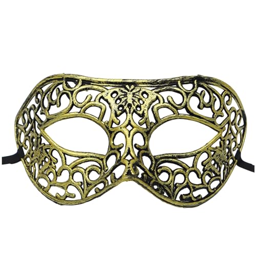 Celucke Venezianische Maske Herren Gold Maskenball Maske Damen Lustig Masquerade Maske Goldene Maske Masquerade Maske Maske Venezianisch Schwarz Cosplay Masken Erwachsene Ball Hochzeit Karneval von Celucke