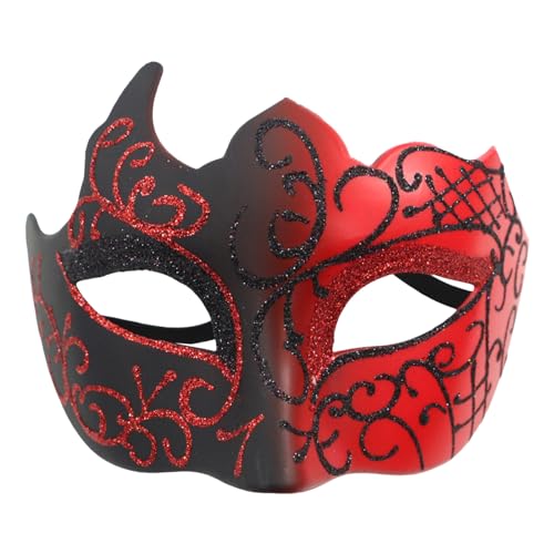 Celucke Venezianische Maske Herren Gold Maskenball Maske Damen Lustig Retro Maskerade Masken Karnevalsmaske Maske Venezianisch Schwarz Cosplay Masken Erwachsene für Halloween Karneval Party von Celucke