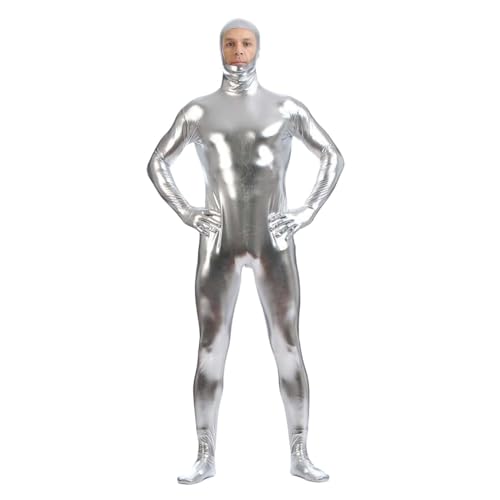 Erwachsene Cosplay Open Face Bodysuit Männer Klebende eng Sitzende Kleidung all Inklusive Offene Gesicht Klebende Overall Tight Bodysuit Ganzkörper Bühne Karneval Performance Kleidung von Celucke