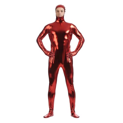 Erwachsene Cosplay Open Face Bodysuit Männer Klebende eng Sitzende Kleidung all Inklusive Offene Gesicht Klebende Overall Tight Bodysuit Ganzkörper Bühne Karneval Performance Kleidung von Celucke