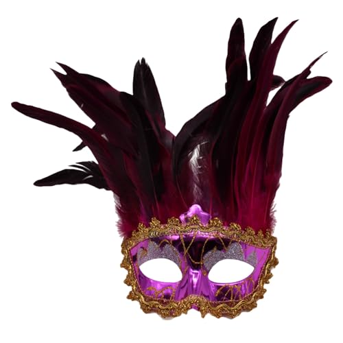 Venezianische Maske Herren Damen Federmaske Maskenball Maske Indische Lustig Retro Maskerade Masken Karnevalsmaske Maske Gesicht Cosplay Masken Erwachsene Ball Hochzeit Karneval von Celucke