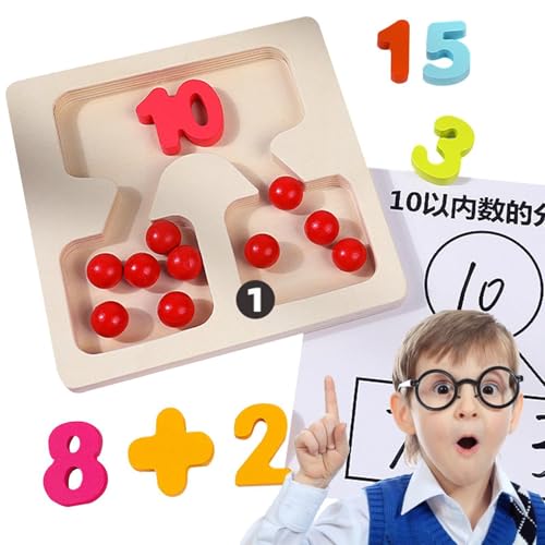 Additions- und Subtraktionsspiele, Mathe-Brettspiel | Zählblöcke für den Kindergarten | Wiederverwendbare Mathe-Manipulationen, pädagogisches Lern-Zahlenspielzeug für den Heimschulkindergarten von Celuicion