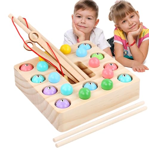 Angelspiel-Spielset, magnetisches Angelspielzeug für Kinder | Magnetisches Angelrutenspielzeug - 2-in-1-Perlenzählspiel, Angelrutenspielzeug, interaktive Kleinkindspiele für Kinder im Vorschulalter von Celuicion