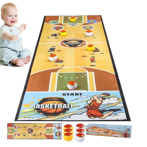 Brettspiel für Kinder, Tischspiele,Lernbrettspiel mit 6 Bällen - 39,3 x 11,4 Zoll große Matte, interaktives Strategiespiel für den Familienspielabend von Celuicion