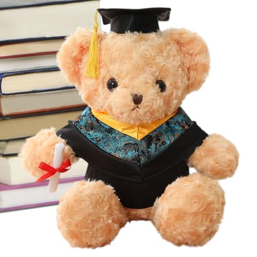 Celuicion Abschlussbär, Abschlussbär Plüsch - Nettes Wurfkissen für Kinder,Graduation Bear Plüschpuppe mit Kleidung und Naptime Stofftier für eine Freundin Home School Party von Celuicion