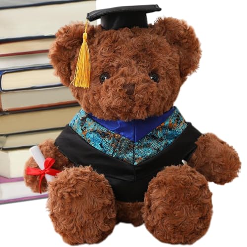 Celuicion Abschlussbär, Abschlussbär Plüsch | Süße Cartoon Doll weiche Raumdekoration | Graduation Bear Plüschpuppe mit Kleidung und Naptime Stofftier für eine Freundin Home School Party von Celuicion