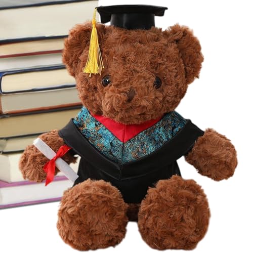 Celuicion Abschlussgefüllter Tier, Abschlussplüsch | Süße Cartoon Doll weiche Raumdekoration,Graduation Bear Plüschpuppe mit Kleidung und Naptime Stofftier für eine Freundin Home School Party von Celuicion