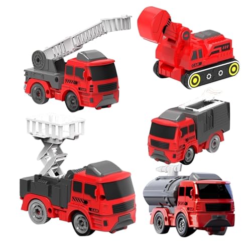 Celuicion Auto -Roboterspielzeug, Roboterautospielzeug, Drücken Sie und gehen Sie umtransformieren Fahrzeuge, 5-in-1-kombinierter Roboter nehmen Actionfiguren für Kinder im Alter von 3+ aus von Celuicion