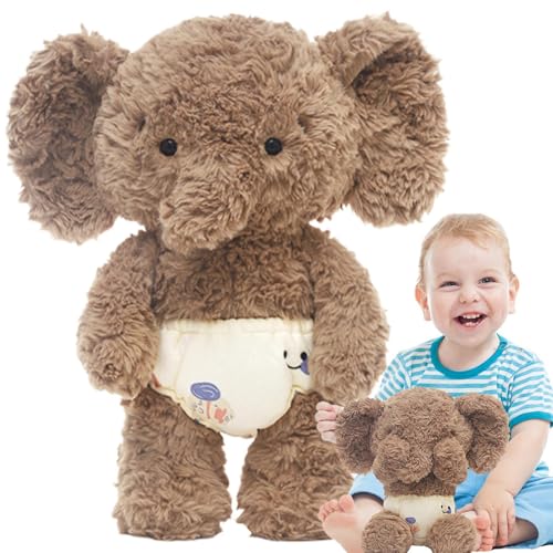 Celuicion Gefüllter Elefant Plüsch, ausgestopfter Elefant - 13,7 Zoll Stoffpuppe - Huggable Plüschpuppen für Mädchen, Raumdekoration, Charaktersammlung von Celuicion