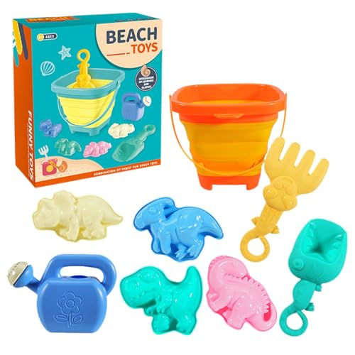 Celuicion Kinder Beachspielzeug, Strandspielzeug für Kinder | 8X Reisesandspielzeug | Outdoor -Vorräte, Hinterhofspiel, Partyzubehör, Beach -Tool -Kit für Mädchen im Alter von 3+ von Celuicion