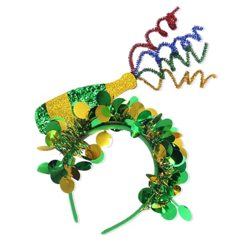 Celuicion Kleeblatt-Haarband,St.Patrick's Day Stirnband | Grüne irische Kopfbedeckung zum St. Patrick's Day, Kostümzubehör,Irish Day Karnevals-Haarbänder mit Melone für dickes langes oder kurzes Haar von Celuicion