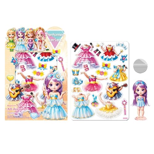 Celuicion Magnetische Anzieh-Prinzessin, Papier-Anziehpuppen | Rollenspiel-Magnet PrincessOutfit | Kreative modische Kleidung, Papierpuppe zum Geburtstag, Weihnachten von Celuicion