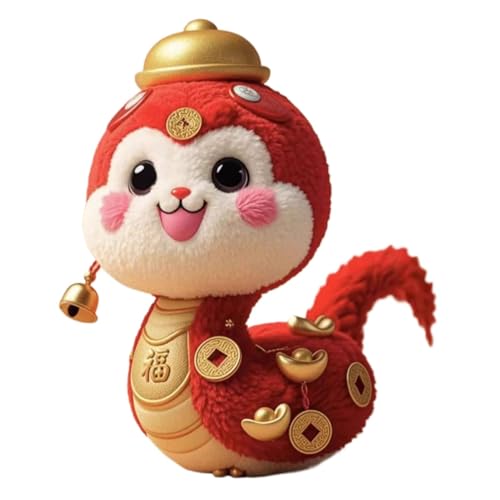 Celuicion Plüschtier Plüschschlange Kupfer Jahr der Schlange 30cm Stofftier Schlangenfigur Schlange Kuscheltier Chinesisches Neujahr Maskottchen Puppe für Frühlingsfest Schlafenszeit Geschenk von Celuicion