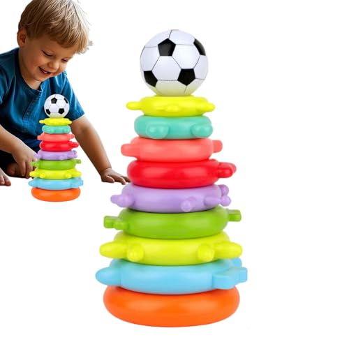 Celuicion Ringstapelspiel - Regenbogen Stapelspiel - Interaktives Balancespiel Für Kleinkinder Kinder Mädchen Celuicion Ringstapelspiel - Regenbogen Stapelspiel - Interaktives Balancespiel Für Kleinkinder Kinder Mädchen von Celuicion