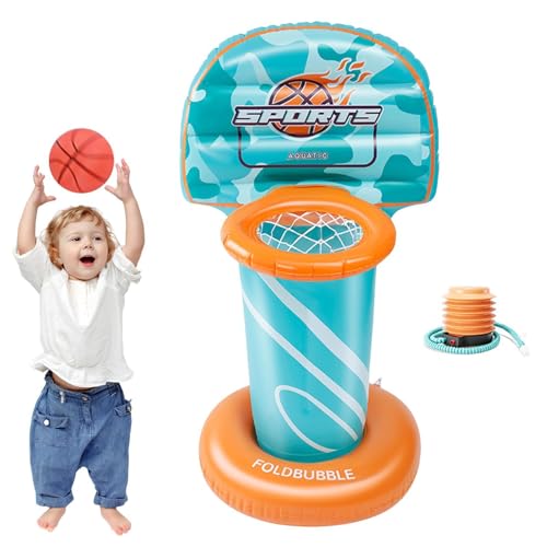 Celuicion Schwimmender Pool Basketball Hoop, Basketball Bad Spielzeug | Kinder schwebendes Wasserziel - Wasserspiel im Freien, Swimmingpool -passende Spielzeug, multifunktional für Rasen, Garten von Celuicion