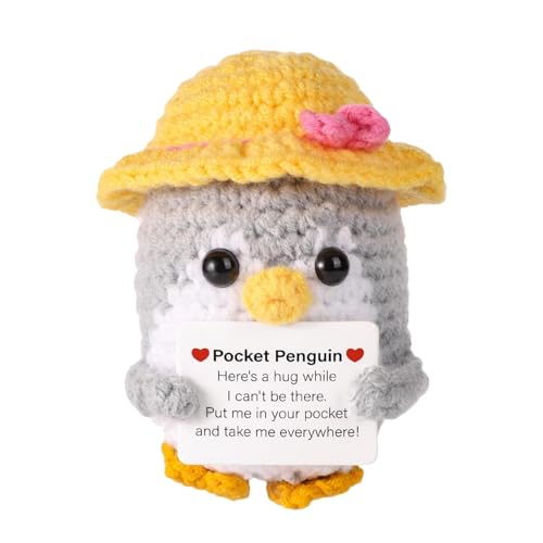 Celuicion Crochet Positive, 12cm Emotional Support Positive Crochet New Years Gift Small Emotional Support Plush Crochet Positive Tiny Toy von Celuicion