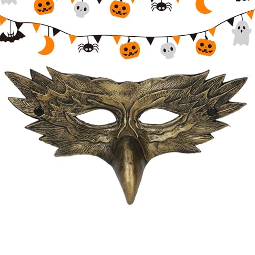 Damen-Maskerade-Maske,Maskerade-Maske für Damen - Kreative Halloween-Adlermaske mit halbem Gesicht | Halloween-Kostüm-Gesichtsmaske für Halloween, Cosplay, Kostümpartys, Karneval, Maskeraden von Celuicion