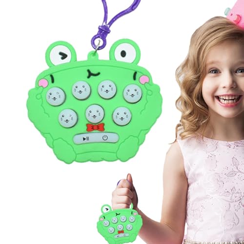 Elektronisches Bubble-Pop-Spiel, schnelles Push-Spiel, Zappelspielzeug - Elektronisches Bubble-Pop-Spiel - Tragbares Entspannungsspielzeug für Kinder, Fidget-Spielzeug in Froschform für Zuhause, Kinde von Celuicion