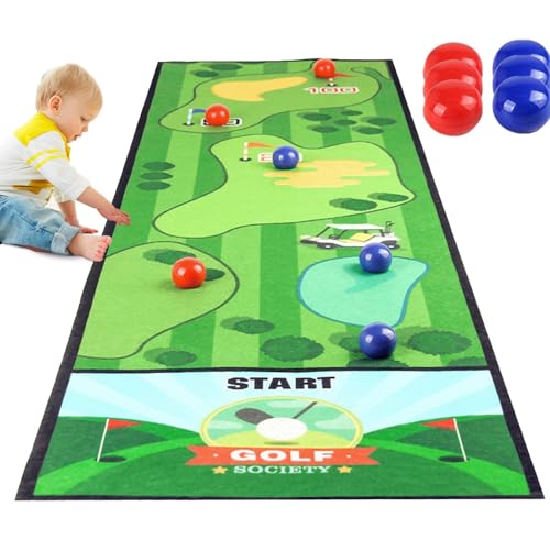 Kinderbrettspiel,Brettspiel für Kinder - Familienspaß-Spielspielzeug mit 6 Bällen | Interaktives Familiensportspiel, 39,3 x 11,4 Zoll große Matte für Familienfreunde von Celuicion