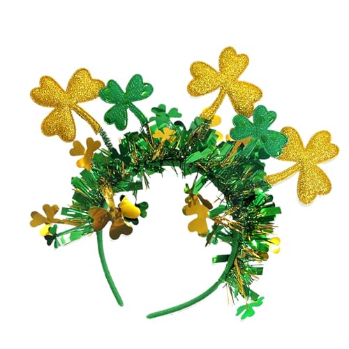 Kleeblatt Stirnband Boppers,Irisches Stirnband | Grüne irische Kopfbedeckung zum St. Patrick's Day, Kostümzubehör - Irish Day Karnevals-Haarbänder mit Melone für dickes langes oder kurzes Haar von Celuicion