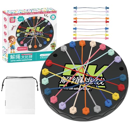 Rope Challenge Puzzle Spiel Brain Knots Denkspiel für Kinder ab 3 Jahren Geduldspiel Seilpuzzle Geschicklichkeitsspiel Familienspiel Lernspiel Spielzeug von Celuicion